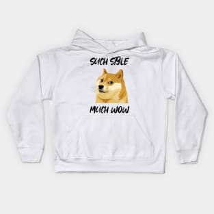 Doge Meme Such Style Much Wow Kids Hoodie